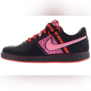 Vintage Nike Women’s Black Red Pink Vandal Low Top Sneaker Tennis Shoe Size 10
